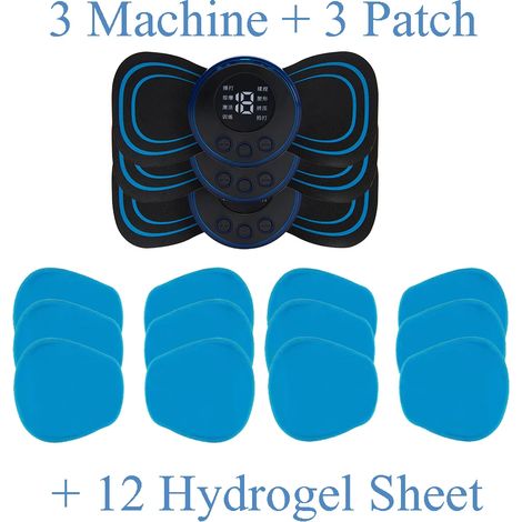 Filiyano-Appareil de massage cervical EMS Mini à impulsions électriques avec écran LCD et 8 modes. Patch de massage cervical pour soulager les