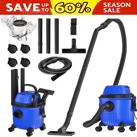 Heavy Duty 2000W Wet & Dry Vacuum Cleaner Vacuuming Stainless Steel Tank Tub (1/5)