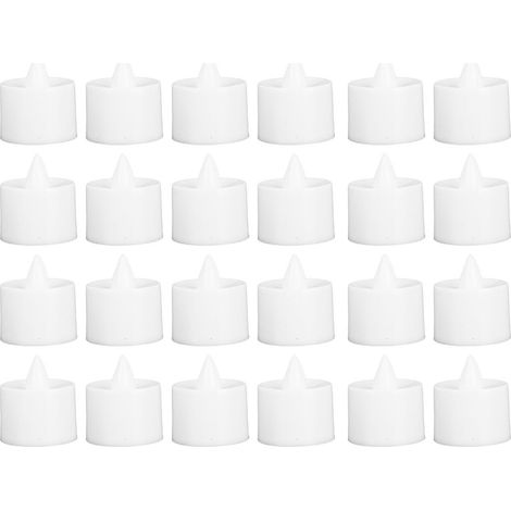 Bougie LED - Simulation Flamme - Sans Fumée Ni Chaleur - Blanc Chaud - Pile Intégrée - Pour Mariage Décoration Intérieure - 24 Pièces (1/5)