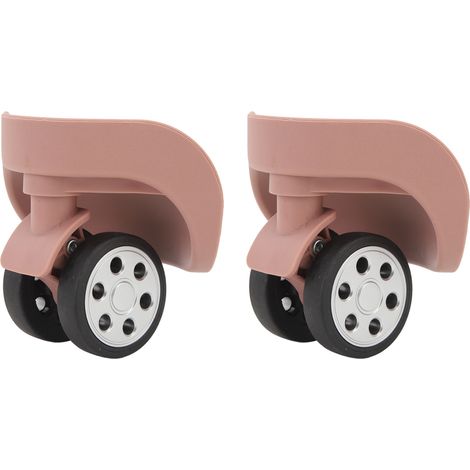 Paire de roues universelles pour bagage, silencieuses, résistantes à l'usure, remplacement de roues de valise, couleur or rose (1/5)