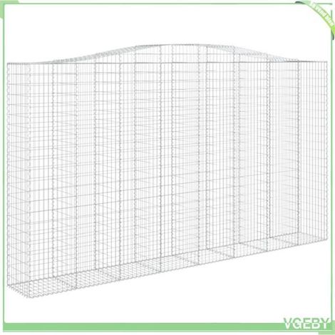 Panier de gabions arqué - FAFEICY - 400x50x220/240 cm - Fer galvanisé - Diam. fil 3,5 mm - Maille 5x10 cm (1/4)