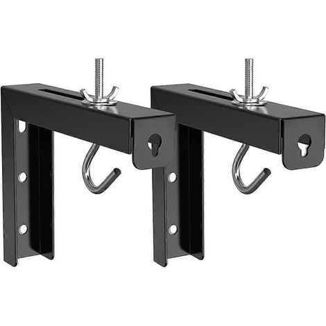 Supports universels en L pour écran de projection, fixation murale et plafond, rallonge réglable de 15 cm avec kit de crochets (1/5)