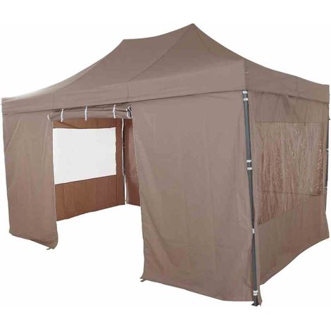 Allrounder Pavillon 300x450 cm, taupe Gestell aus Stahl, grau, Bezug aus Polyester, 160g/m² in taupe (1/5)
