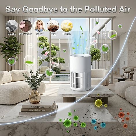 Medical Grade HEPA Air Purifier for  Smoke Odour Pet Hair Air Cleaner
