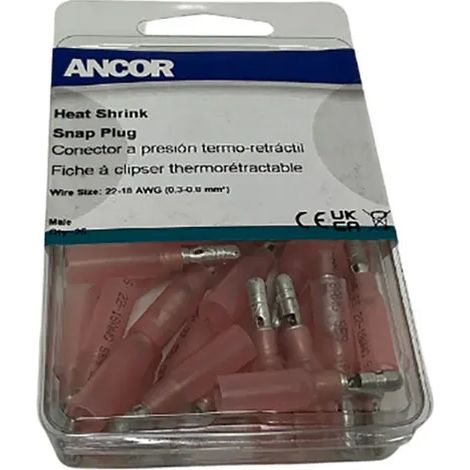Accesorios de conexión Ancor heat shrink male connector impermeable adhesivo 600V