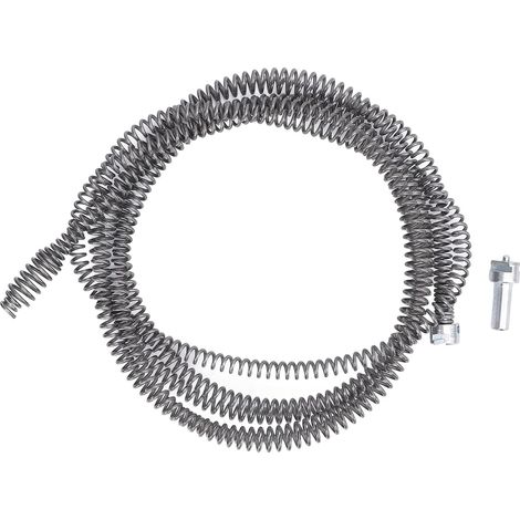 Nettoyeur de canalisations Tarières Câble à Ressort en Acier au Manganèse Serpent Obstruer Le Tuyau d'égout Câble de Nettoyage pour la Cuisine Domestique Salle de Bains (3 mètres/9,84 pieds) (1/5)