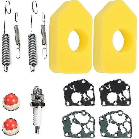 Kit de membrane de carburateur, filtres à air avec joint, membrane, régulateur et ressort pour Briggs & Stratton 698369, Sprint Classic 795083, 694394, 692211 et 691859 (1/4)