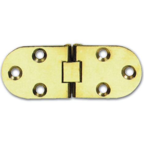 CERNIERA MOBILI A BISCOTTO OTTONE CON FERMO 80X30MM