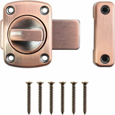 40X55MM Loquet Rotatif De Porte Loquet Tournant Verrou De Porte Interieure, Loquet Pour Porte Salle De Bains Chambre Toilette, Bronze Rouge (1/5)