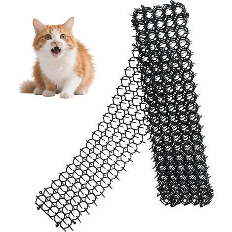 6pcs Tapis Anti-Chat avec Pointes, 49 x 13 cm Tapis Anti Chat, Repulsif Cat Exterieur, Répulsif Cat, Chien, Grillage pour Les Jardins Intérieurs et Extérieurs (1/5)