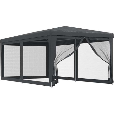 Maison Exclusive - Partyzelt mit 6 Mesh-Seitenwänden Anthrazit 3x