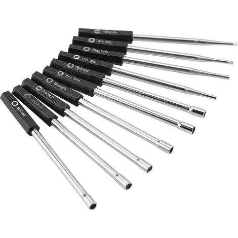 Lot de 10 outils de réglage de carburateur, double D cannelure avec poignée antidérapante, pour petit carburateur Zama à 2 cycles (1/5)