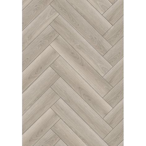 Mexen Wilson campione di pannelli in vinile spina di pesce 635 x 127 mm SPC 6,5 mm, sottostrato IPEX 1,5 mm, 4 V-Fuga, Rovere - (1/2)