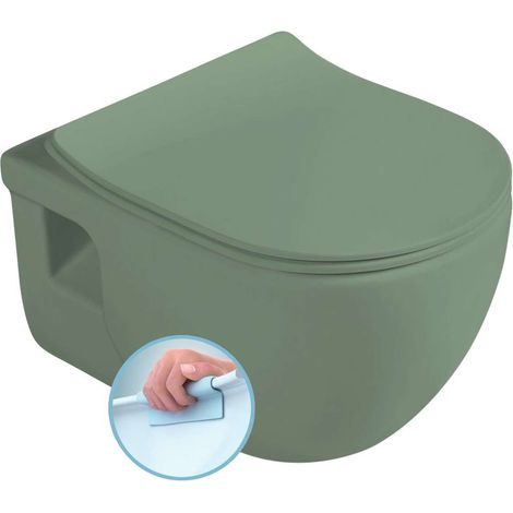 Sapho Brilla - WC suspendu, Rimless, vert mat 100614-128 (1/4)