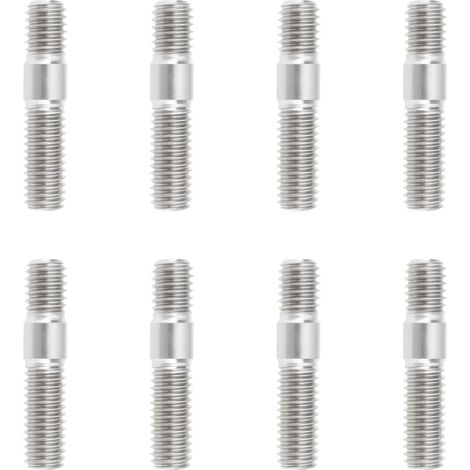 Set of 8 Double Ended Studs m6x28 mm Length 28 mm Compatible with Piaggio 50 Compatible with Gilera 50 for Exhaust and Intake Cylinder Fixings with m6 Studs (1/5)