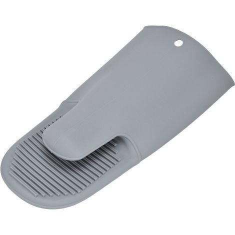 Gants isolants en silicone épais et antidérapants pour four, micro-ondes et barbecue (gris) (1/4)