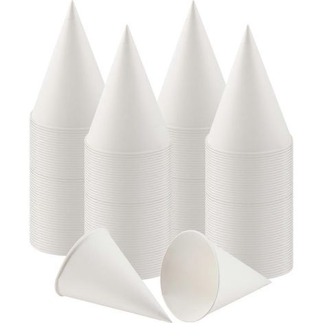 Gobelets en papier blanc pour granités. gobelets à granités. gobelets en papier enduits et étanches pour granités. glace pilée. eau (1/5)