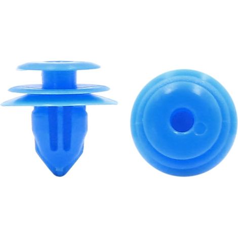 20 Pièces Clips Rivets Fixation Plastique Bleu Pour Voiture (1/2)