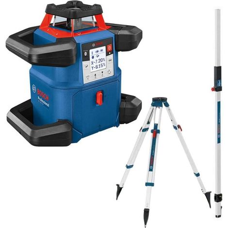 Laser rotatif Bosch GRL 600 CHV Professional – Laser rouge classe 2 – Portée 600m – IP68 – Trépied BT 170 et mire GR 240 inclus – Amica