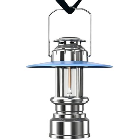Lanterne de camping rechargeable, LED à intensité variable continue, style vintage, étanche, lampe torche idéale pour le camping, la randonnée, l'escalade, la maison, le jardin, les voyages et les pan (1/5)