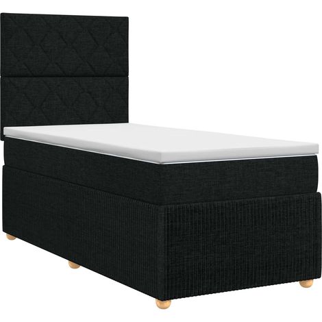 Maison Exclusive - Boxspringbett mit Matratze Schwarz 100 x 200 c (1/5)
