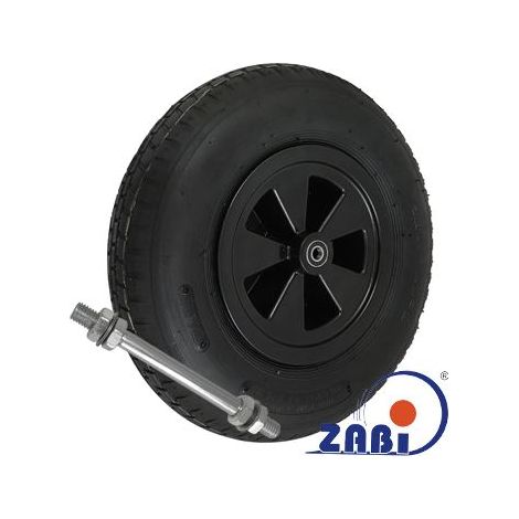 Luftreifenrad 400 mm 2PR mit Achse 400x2TŁ/12 - KL400 2TŁ/12