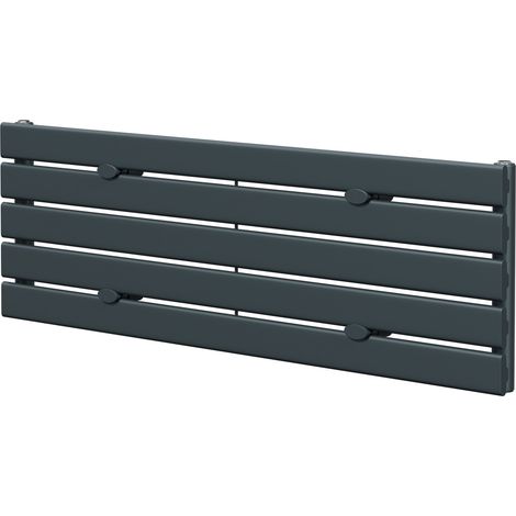 Hudson Anthracite 376mm x 1200mm Horizontal Single Panel Radiator (1/5)