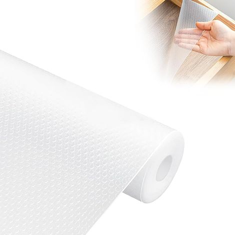 Schubladeneinlage, wasserdichte, rutschfeste Schubladenmatte (45 x 600 cm) für Regale, Küche, Schubladen und Kühlschrank – Transparent (1/5)