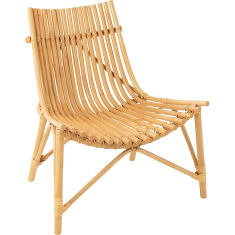 Chaise en rotin naturel esprit bohème assise confortable - Naturel rotin clair (1/5)