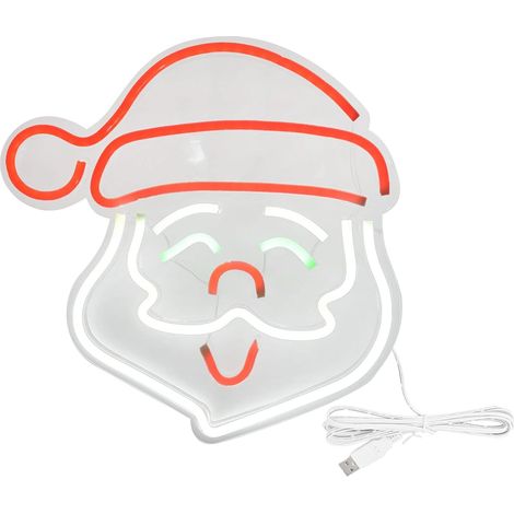 LED Néon, Lampe de Signe du Père Noël Art Décoration Murale Lumière pour Chambre Noël Anniversaire Mariage Bar Club Décorations de Fête (1/5)