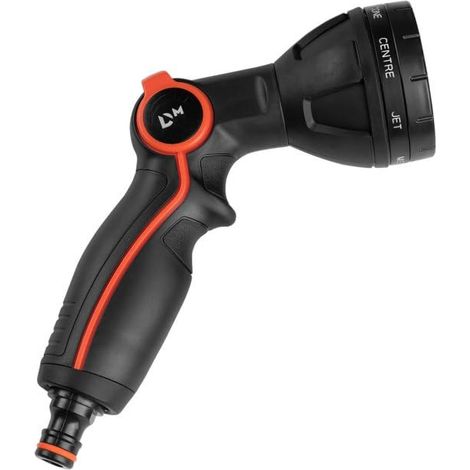 Dnipro‑M Pistola de Riego con 8 Modos, Presión Máx. 4 Bar, Cuerpo de ABS y Goma, Conexión Rápida y Regulador de Caudal – V2 (1/4)