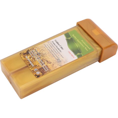 Recharge de cire dépilatoire roll-on pour hommes et femmes, douce et sûre, pour les bras et les jambes, cartouche de 99 g (3,5 oz) couleur or (1/5)