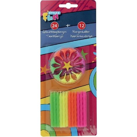 Bougies d'anniversaire (24 pièces)