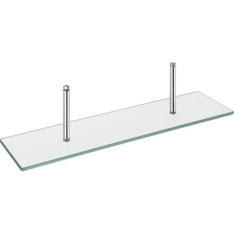 Plateau en verre pour Cabinet Miroir, inc Fixations, 60cm, chrome