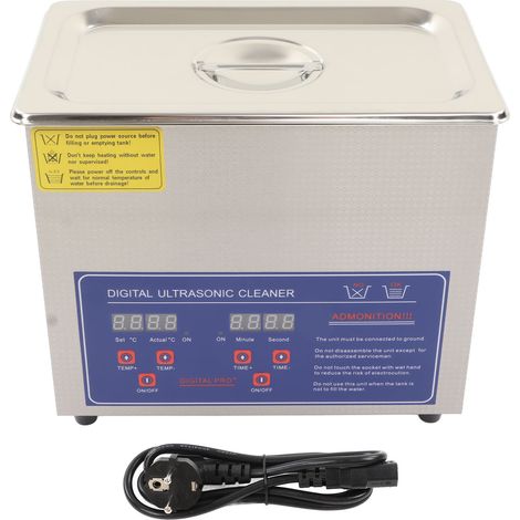 Nettoyeur Ultrasonique 40KHZ 3200ml, Machine de Nettoyage Silencieuse avec Chauffage, Minuteur, Prise UE 200-240V (1/5)