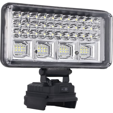 Lampe de chantier LED rechargeable 6000lm, étanche IP65, compatible batteries 14.4V‑18V, parfaite pour chantiers et urgences. (1/5)