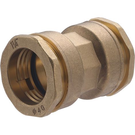 Noyon & Thiebault – Raccord PE jonction égale laiton Ø40mm – Pression max 10 bar – Étanchéité parfaite avec joint NBR – Pour circuits d'alimentation en eau
