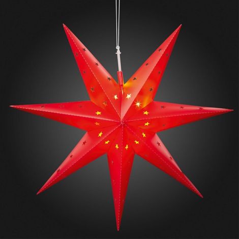 Hellum LED-Outdoor-Stern rot Ø 60cm LED ww