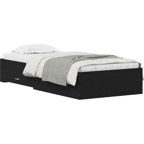 Maison Exclusive - Estructura de cama Roble Negro 90 x 200 cm Mad (1/5)