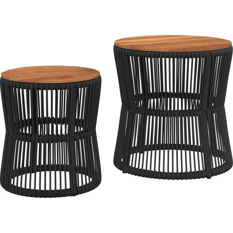 Maison Exclusive - Garten-Beistelltische 2 Stk. mit Holzplatte Sc