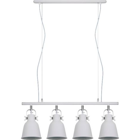 Lámpara de Techo de Metal con 4 Focos - Iluminación Versátil y Estilo Industrial