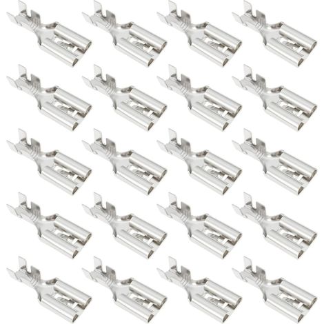 20 pcs Bornes à Broche Plate 9,5 mm Compatible avec F950 Languette de Verrouillage pour Câble 6–10 mm² Automobile et Marine (1/5)