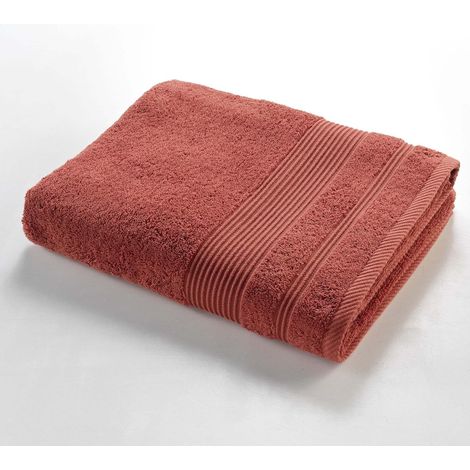 Drap de Bain 90x150 cm - 100% Coton - Terracotta (1/4)