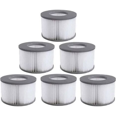 Set of 6 filter cartridges for MSPA inflatable spas.