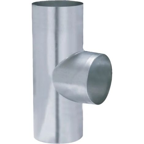 Codo en T galvanizado de 90° - diámetro 100 mm - Igual JONCOUX