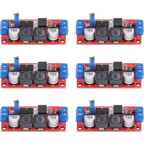 6 Pièces Module Abaisseur DC Régulateur de Tension Ajustable Carte Alimentation 5‑38V vers 1.25‑36V Courant Élevé (1/5)