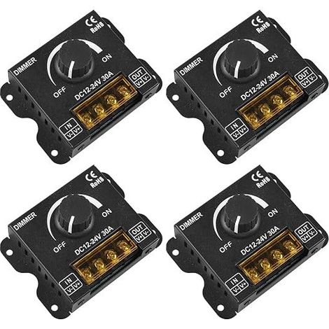 DC 12V/24V LED-Dimmer für LED-Streifen, PWM 30A, 12V LED-Dimmer, Dimmerschalter, Helligkeitsregler für LED-Streifen