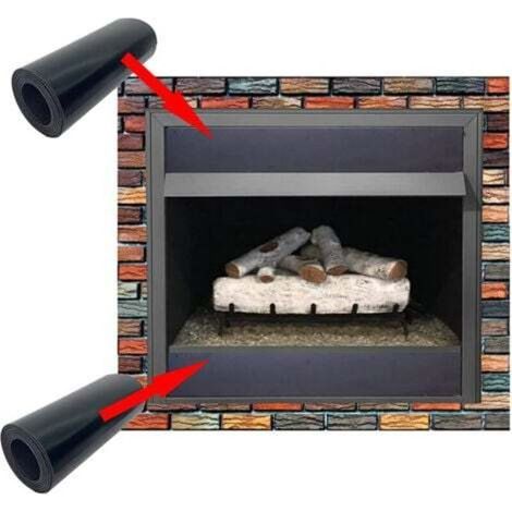 The fireplace cover blocks cold air from vents to prevent heat loss - Magnetic fireplace screen - 91.44 x 15.24 cm - 2-pack (1/4)