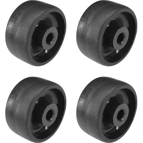 – Roulette 25mm en plastique rigide noir – Charge maximale élevée – Pour meubles et chariots – Installation facile dans supports standards (1/3)