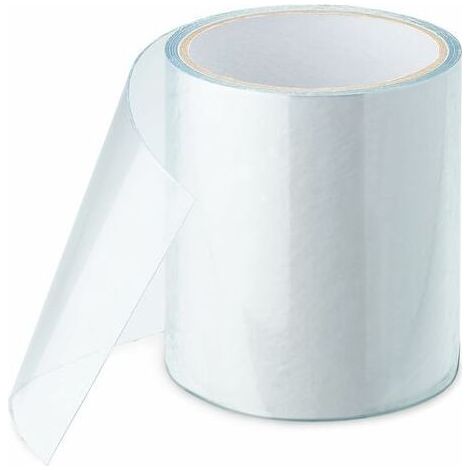 LaBlanc - Ruban adhésif sous-marin, ruban d'étanchéité, ruban de réparation pour piscine, tente, bâche, gouttière, bateau gonflable, colle acrylique (10 cm x 150 cm, Transparent) (1/5)